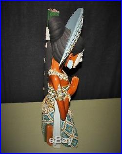 Vintage Goddess Figurine Statue Hand Carved Painted Balinese 21 Wood Sculpture