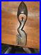 Vintage Hand Carved Abstract Woman Shout for Joy Wood Sculpture Hardwood 9.5