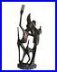 Vintage Hand Carved Alien Creature Iron Wood Art Sculpture