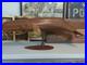 Vintage Hand Carved Artist Signed Black Walnut Whale Wood Sculpture