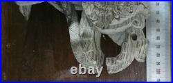 Vintage Hand Carved Balinese Wood Raksasa Naga Guardian Demon Sculpture 15inch