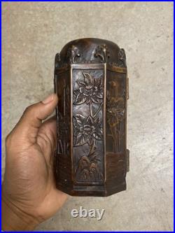 Vintage Hand Carved Buddhist Shrine Buddha Altar Folding Asian Wood Sculpture
