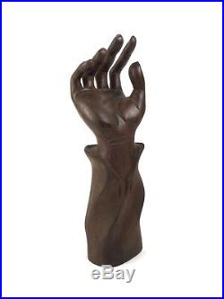 Vintage Hand Carved Dense Hardwood Detailed Hand Sculpture