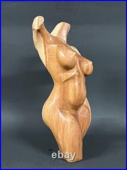 Vintage Hand Carved Female Torso Body Sculpture