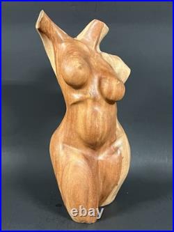 Vintage Hand Carved Female Torso Body Sculpture