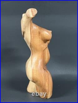 Vintage Hand Carved Female Torso Body Sculpture