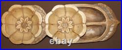 Vintage Hand Carved Floral Wood Wall Decor Plaque