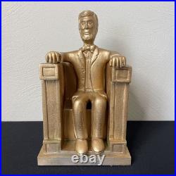 Vintage Hand Carved Folk / Outsider Art Abraham Lincoln Memorial Sculpture Melfi