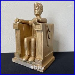 Vintage Hand Carved Folk / Outsider Art Abraham Lincoln Memorial Sculpture Melfi
