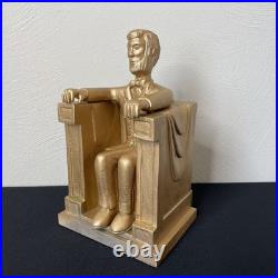 Vintage Hand Carved Folk / Outsider Art Abraham Lincoln Memorial Sculpture Melfi