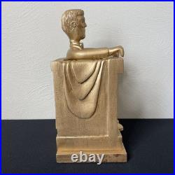 Vintage Hand Carved Folk / Outsider Art Abraham Lincoln Memorial Sculpture Melfi
