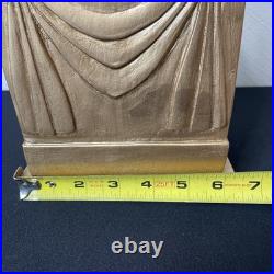 Vintage Hand Carved Folk / Outsider Art Abraham Lincoln Memorial Sculpture Melfi