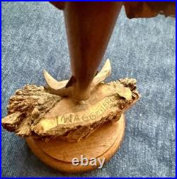Vintage Hand-Carved Hardwood Sailfish / Marlin Sculpture Artist Waggener Vintage Hand-Carved Hardwood Sailfish / Marlin Sculpture Artist Waggener