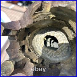 Vintage Hand Carved Hardwood Scholar Figure Statue 13 Asian Wood Sculpture