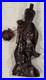 Vintage Hand Carved Large 10.5 Wooden Sculpture Wise Man Fisherman Holding Fish