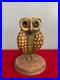 Vintage Hand-Carved Mexican Art Owl, Hand Painted Wood Sculpture Lovely piece