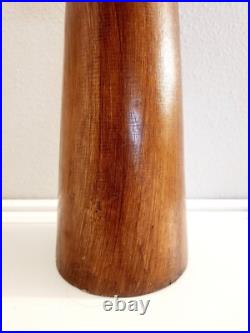 Vintage Hand Carved Mid-century Wood Sculpture Bust 26