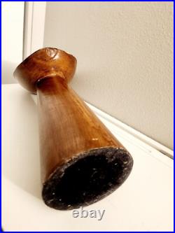 Vintage Hand Carved Mid-century Wood Sculpture Bust 26