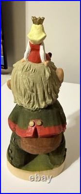 Vintage Hand Carved Norwegian 8.5 Troll With Princess
