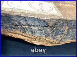 Vintage Hand Carved OAK Wood Man Face WIND Tree Sculpture 18 Hanging Art Signed