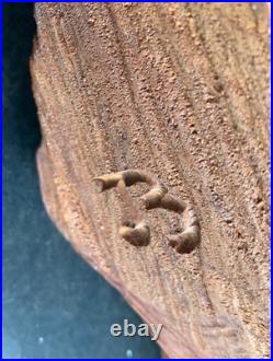 Vintage Hand Carved OAK Wood Man Face WIND Tree Sculpture 18 Hanging Art Signed