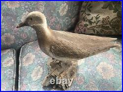 Vintage Hand Carved Painted Wood Gull Bird Seagull Wood SCULPTURE Malcolm Smith