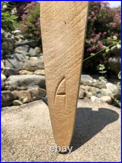 Vintage Hand Carved Painted Wood Signed Guardian Angel Religious Wall Sculpture