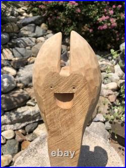 Vintage Hand Carved Painted Wood Signed Guardian Angel Religious Wall Sculpture