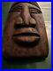 Vintage Hand Carved Saint LuciaMask Signed Wood OOAK Folk art Carving 14.5