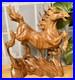 Vintage Hand Carved Teak Root Dynamic Trotting Horse Sculpture Statue 20T 12lbs