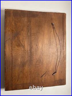 Vintage Hand Carved Wood Art -Covered Bridge High Relief Sculpture Board -Signed