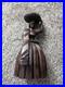 Vintage Hand Carved Wood Art Hand Sculpture Woman Basket