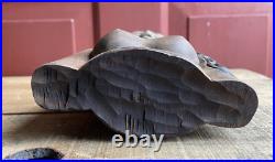 Vintage Hand Carved Wood Asian African Tribe Woman Statue Sculpture Home Decor