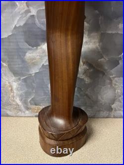 Vintage Hand Carved Wood Balinese Sculpture 24 In Dewi Sri Goddess Of Fertility