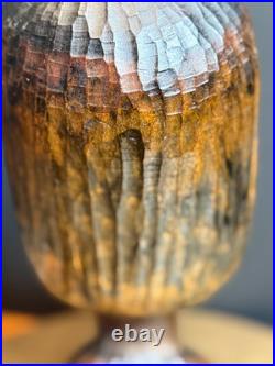 Vintage Hand Carved Wood Bearded Bust African Style Folk Art Sculpture 16