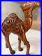 Vintage Hand Carved Wood Camel Sculpture Large