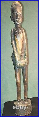 Vintage Hand Carved Wood Native Sculpture African Art Statue Figure