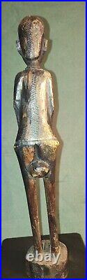 Vintage Hand Carved Wood Native Sculpture African Art Statue Figure