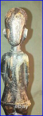 Vintage Hand Carved Wood Native Sculpture African Art Statue Figure