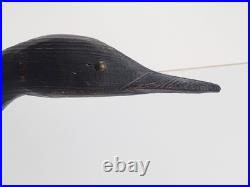 Vintage Hand Carved Wood Primitive Duck Decoy Sculpture Folk Art Signed 24