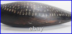 Vintage Hand Carved Wood Primitive Duck Decoy Sculpture Folk Art Signed 24