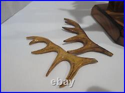 Vintage Hand Carved Wood Sculpture Elk Deer Stag Black Forest Style 15