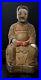 Vintage Hand Carved Wood Sculpture Statue of Buddhist Monk Bodhidharma 15 Ht