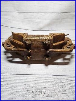 Vintage Hand Carved Wood Ship 12.5 Chinese Viking 1960s