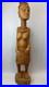 Vintage Hand Carved Wood Tribal Woman Statue African Style Sculpture 12 lb