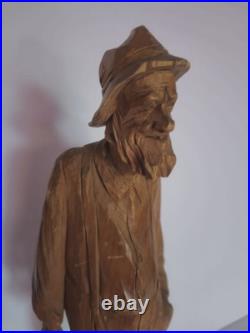 Vintage Hand Carved Wooden Figurine