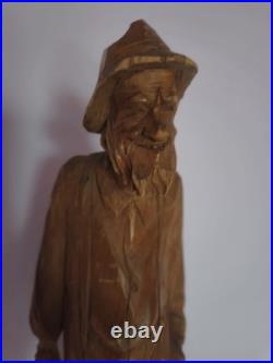 Vintage Hand Carved Wooden Figurine