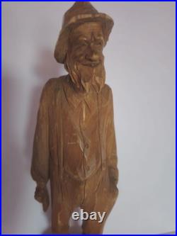 Vintage Hand Carved Wooden Figurine