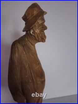 Vintage Hand Carved Wooden Figurine