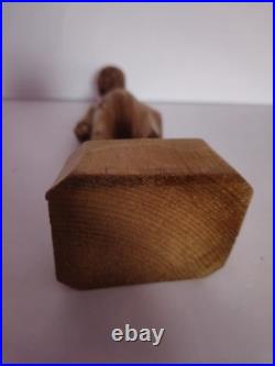 Vintage Hand Carved Wooden Figurine